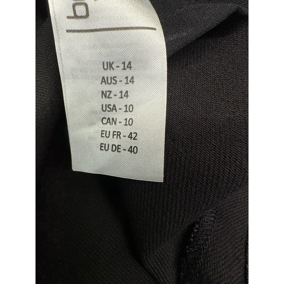 Boohoo front Asymmetrical waist  black denim skirt size‎ 10 - Picture 5 of 6